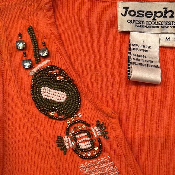 Joseph A. Beaded Orange knit tank - Picture 8 of 8